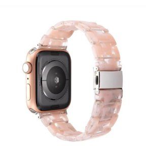 NEW Resin Pink Marble Strap Band for Apple Watch